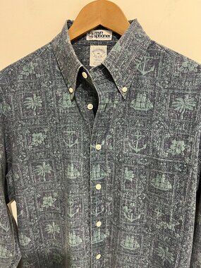 Brooks Brothers x Reyn Spooner Washed Out Hawaiian Tropical L/S Shirt MEDIUM M